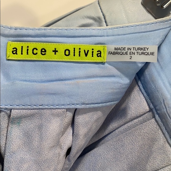 Alice + Olivia leather mini skirt